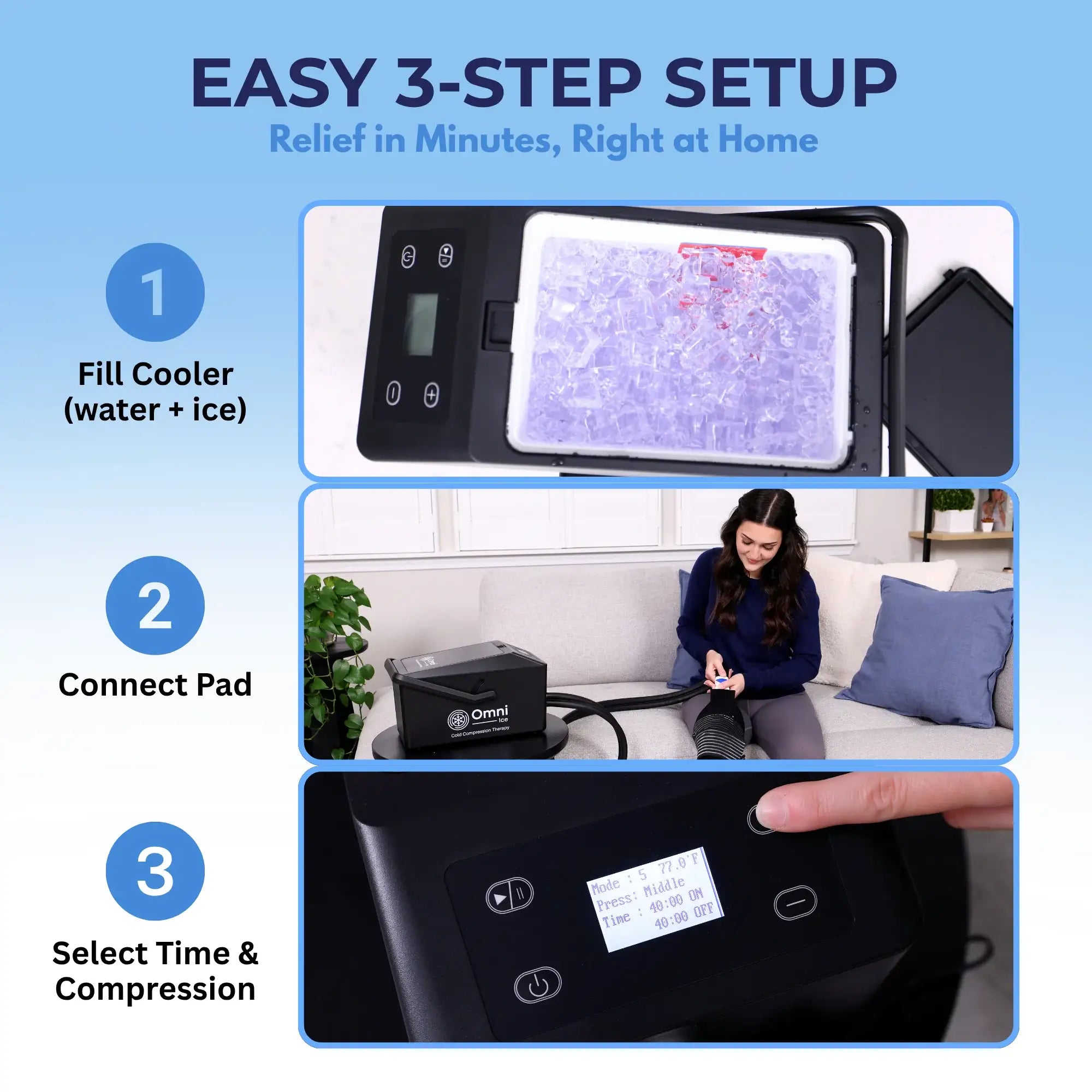 Omni Ice™ Pulse Compression Cold Therapy Cooler & Pad - Supply DME