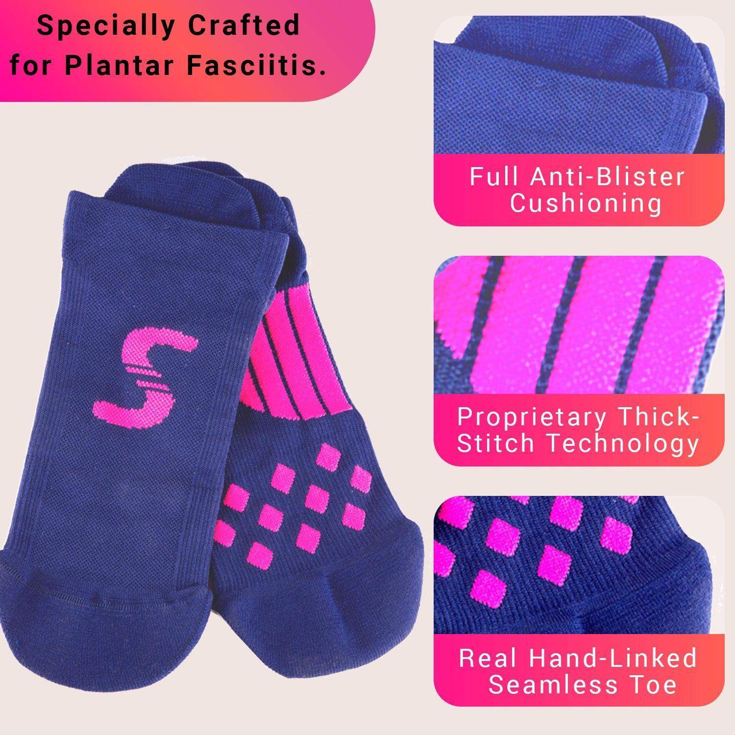 3-Pack Premium Plantar Fasciitis Compressions Socks with Advanced Arch Support (Pack of 3 Pairs) - Supply DME