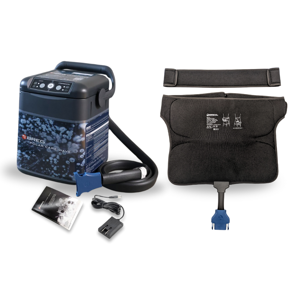 Breg Polar Care Wave cold therapy device with hip pad and accessories for injury recovery