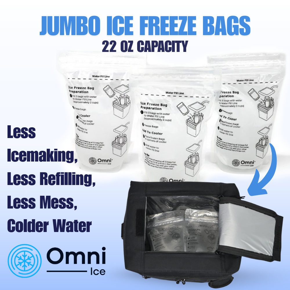 22oz Jumbo Ice Freeze Bags by Omni Ice™
