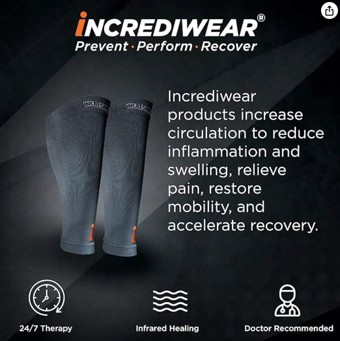 Incrediwear_Calf_Sleeve_Increases_Circulation_To_Reduce_Inflamation - Omni Ice