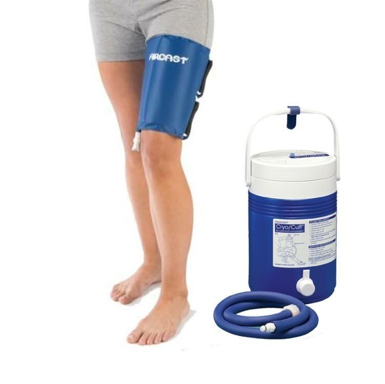 Aircast Gravity Cooler System with Cryo Cuff for cold therapy on thigh, Supply Cold Therapy
