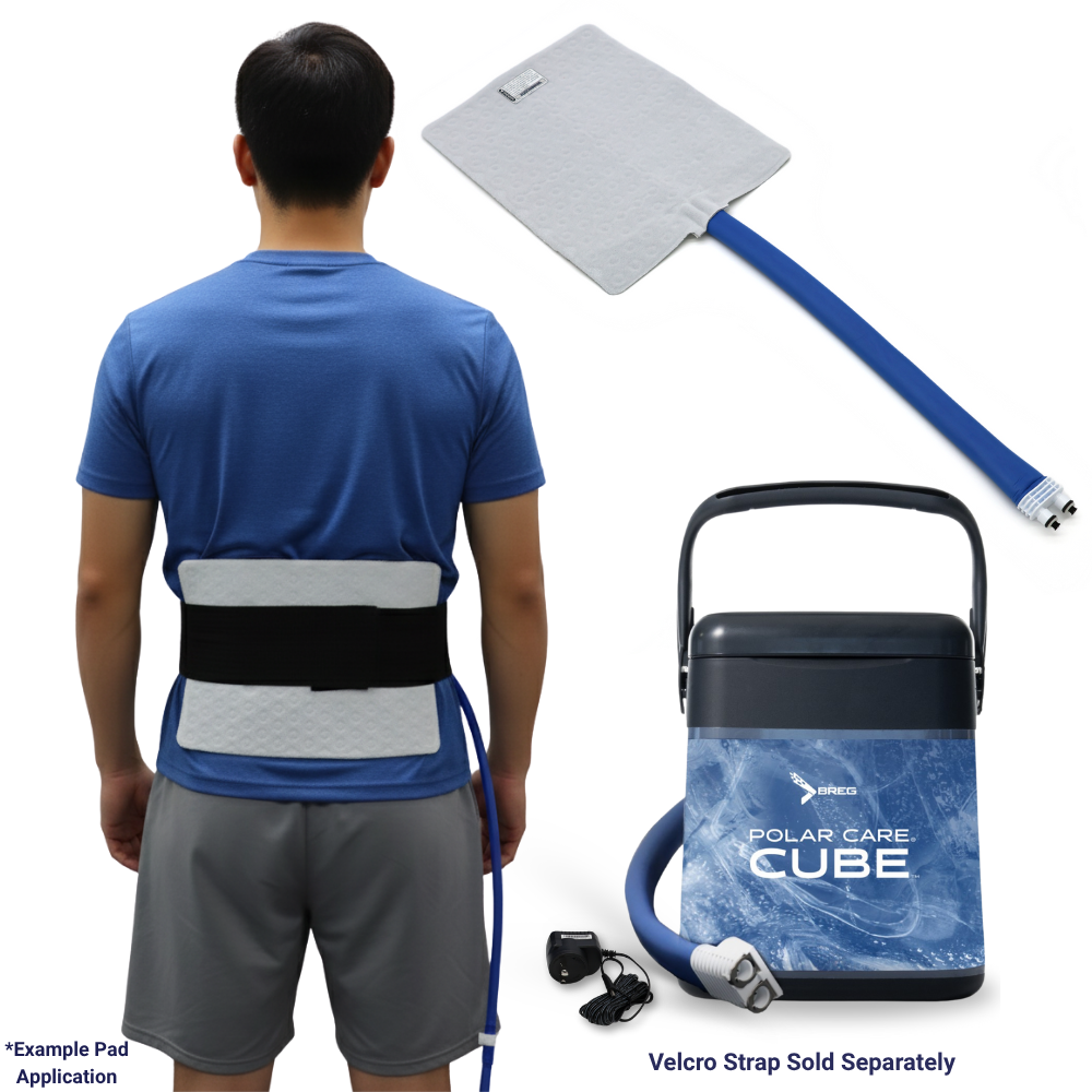 Breg® Polar Care Cube System w/ Wrap-On Pads - 10701-02520 Breg® Polar Care Cube System w/ Wrap-On Pads - Polar Care Cube & One (1) Long Stem Large Rectangle Pad by Supply Physical Therapy Breg, Cold Therapy Units, Combos, Cube