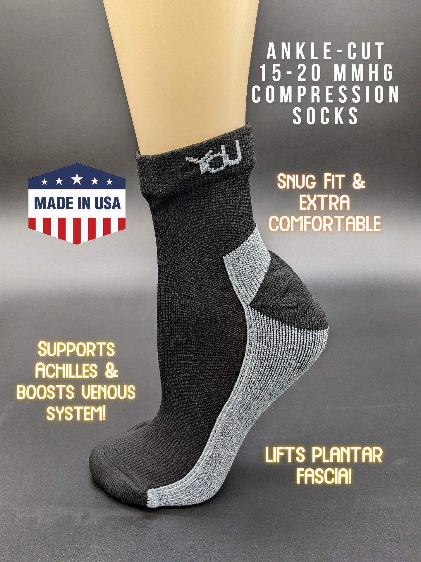 Cushioned Compression Socks - Quarter Cut - Supply DME