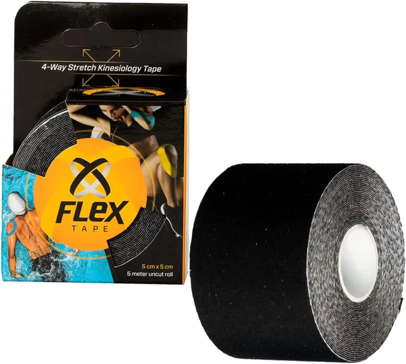 XFlex K-Tape Waterproof Uncut Roll – Physio Tape 4 Way Stretch – Kinesiology Tape Pro 2 inch x 16 ft - Supply DME