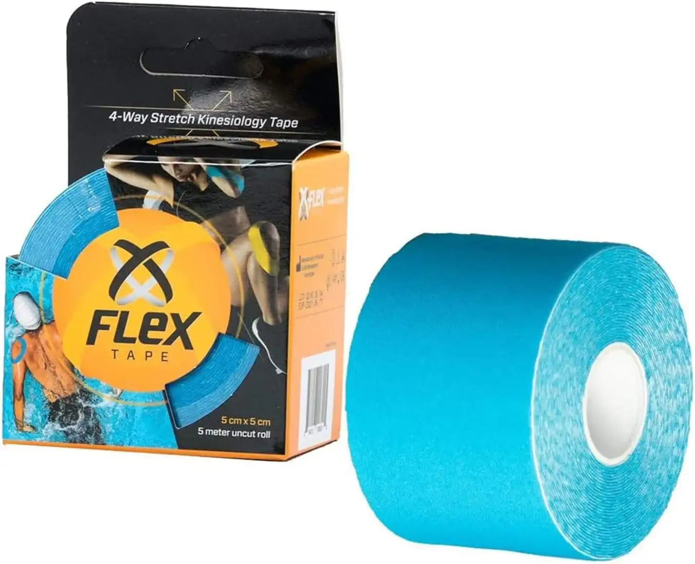 XFlex K-Tape Waterproof Uncut Roll – Physio Tape 4 Way Stretch – Kinesiology Tape Pro 2 inch x 16 ft - Supply DME