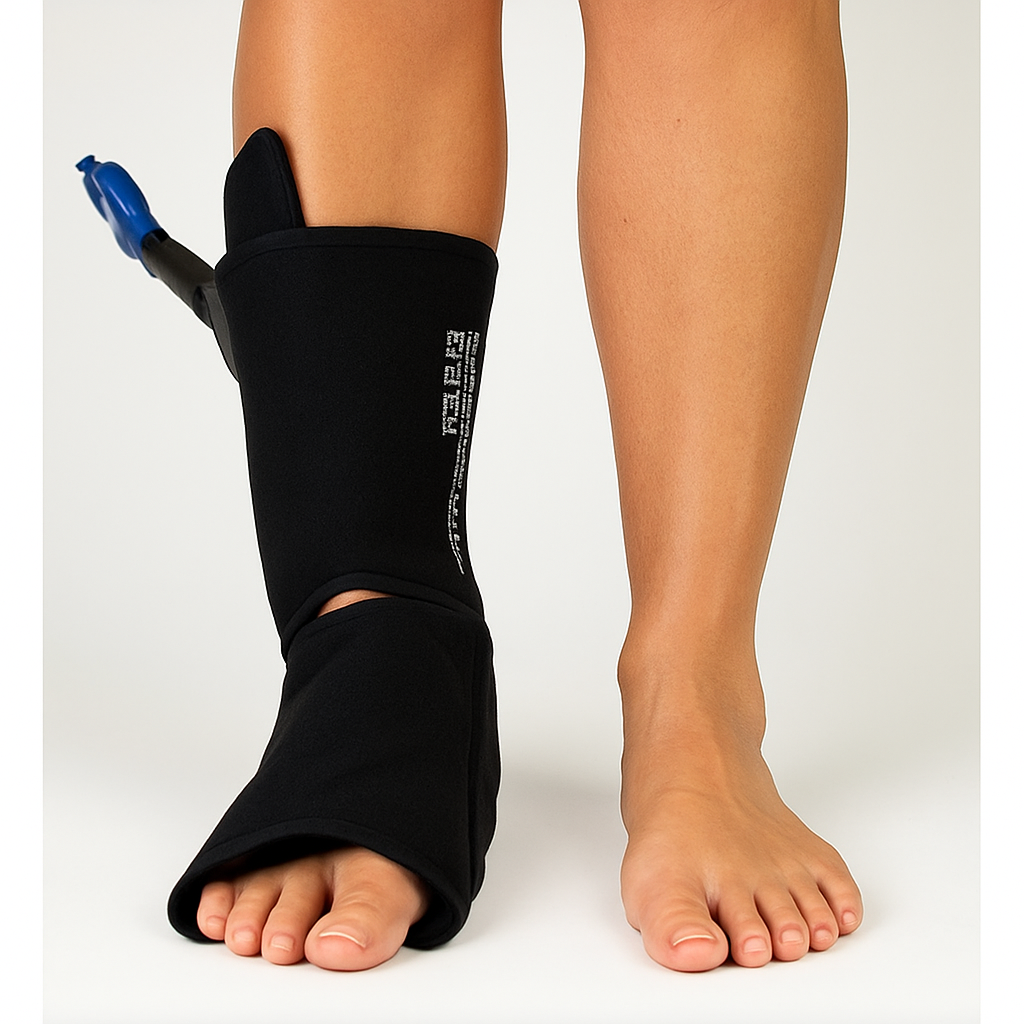 Breg ankle cold therapy wrap on foot for pain relief, Supply Cold Therapy product