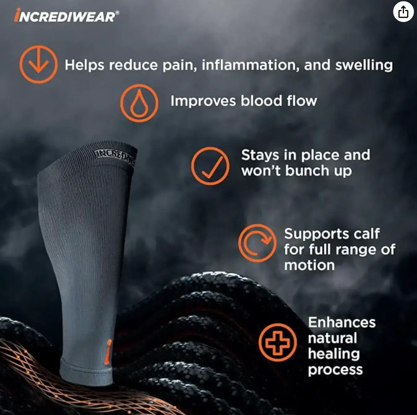 Incrediwear_Calf_Sleeve_Helps_Reduce_Pain - Omni Ice