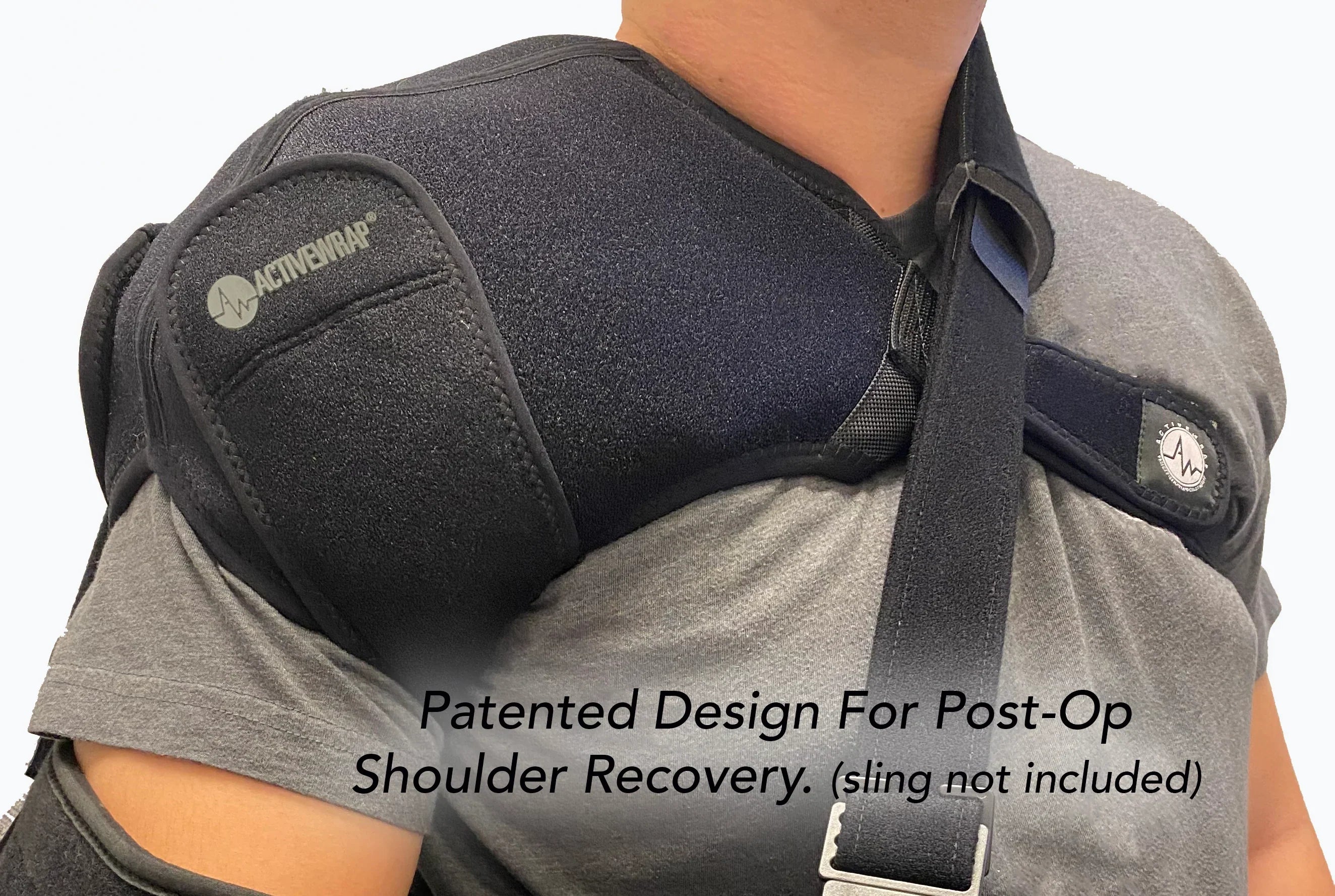 ActiveWrap® Pro 2-4 Hour Shoulder Ice Wrap w/ Two (2) 7"x10" Long Duration Gel Packs by Supply Cold Therapy at Active Wrap