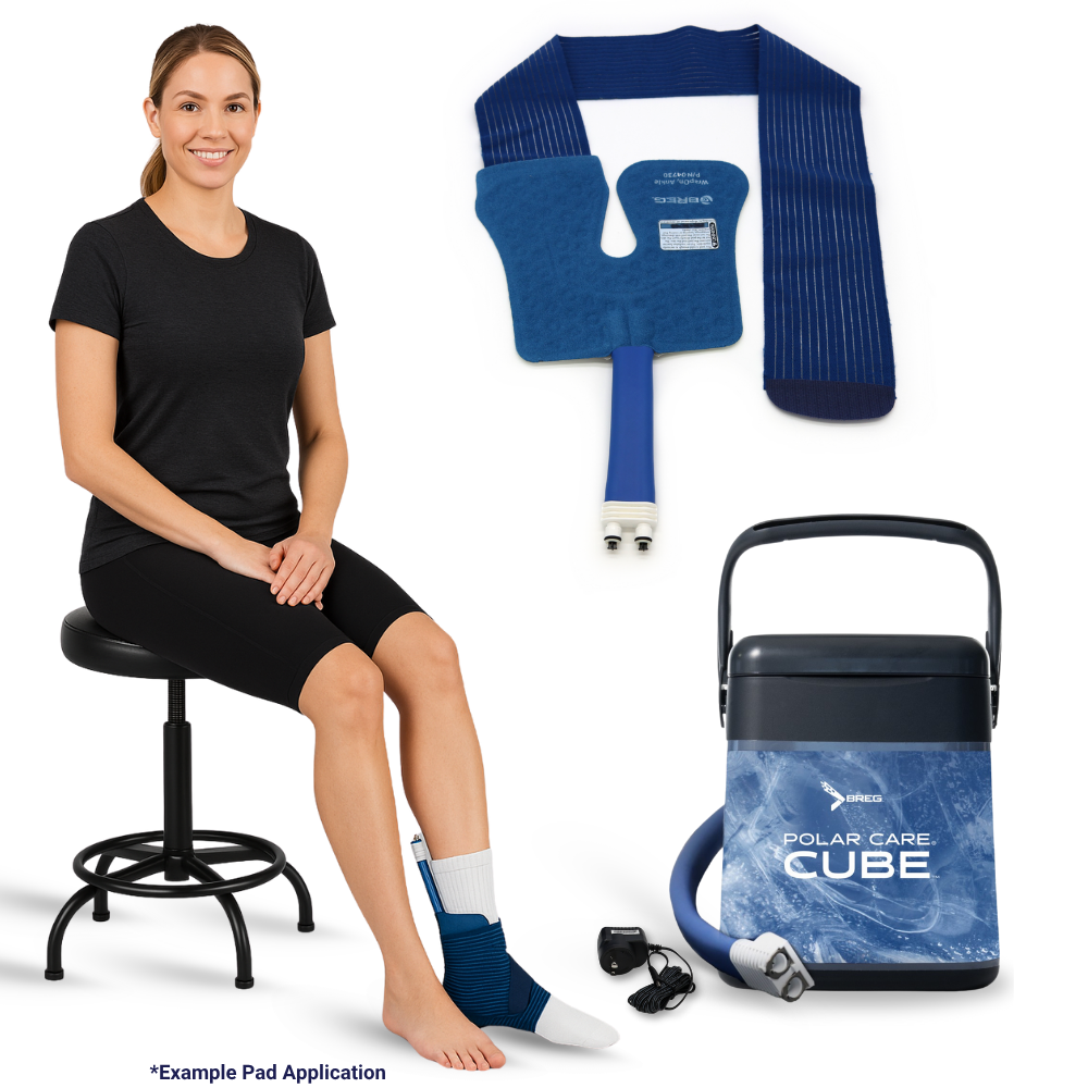 Breg® Polar Care Cube System w/ Wrap-On Pads - 10701-04730 Breg® Polar Care Cube System w/ Wrap-On Pads - Polar Care Cube & One (1) Ankle Pad by Supply Physical Therapy Breg, Cold Therapy Units, Combos, Cube