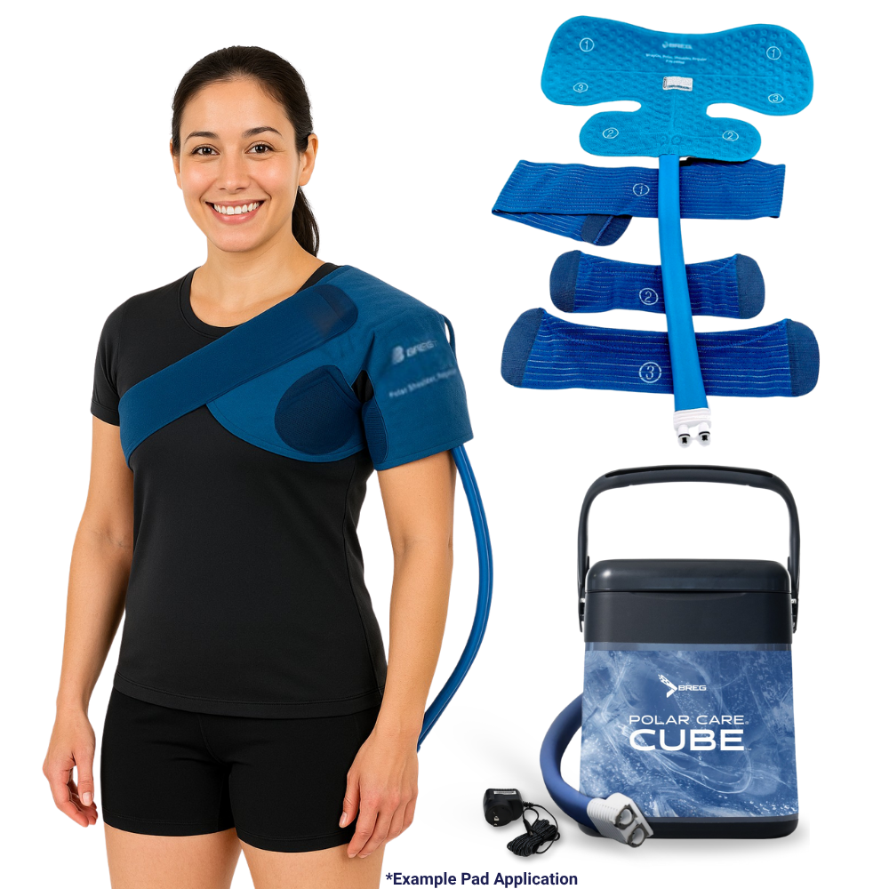 Breg® Polar Care Cube System w/ Wrap-On Pads - 10701-04900 Breg® Polar Care Cube System w/ Wrap-On Pads - Polar Care Cube & One (1) Regular Shoulder Pad by Supply Physical Therapy Breg, Cold Therapy Units, Combos, Cube
