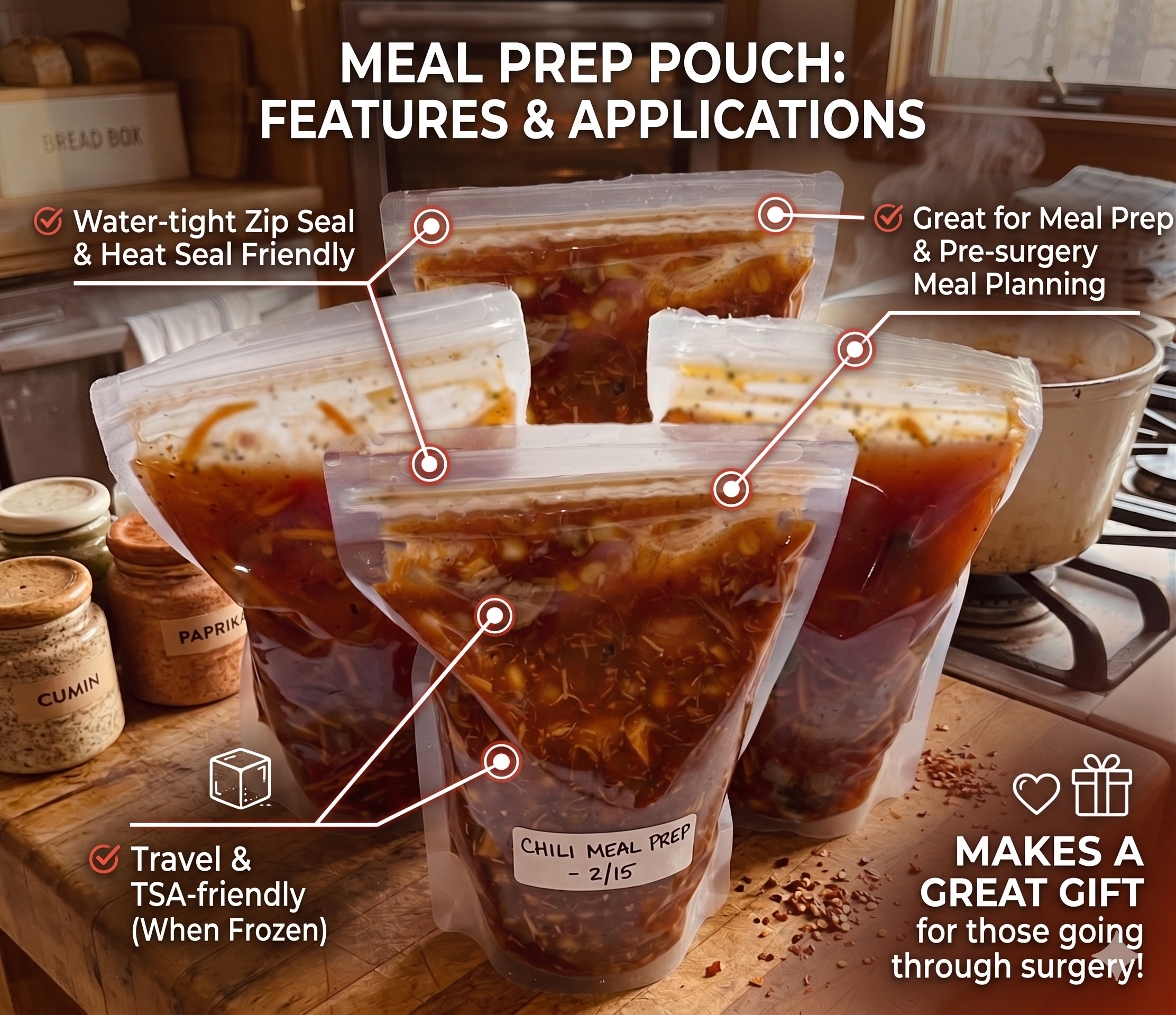 22oz Freeze & Reheat Meal-Prep Bags by Omni Ice™