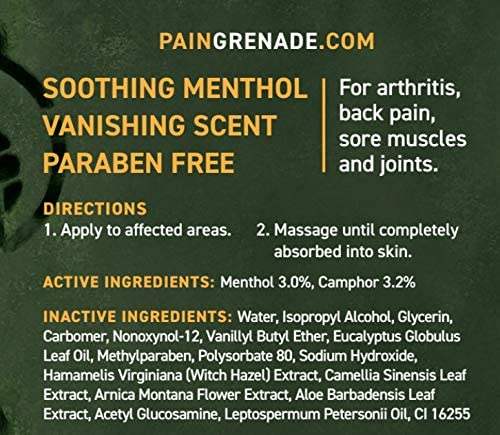 Pain Grenade Roll On Pain Relief - Roll On Muscle Pain Reliever for Pain & Arthritis – with Arnica, Menthol & Camphor - Supply DME