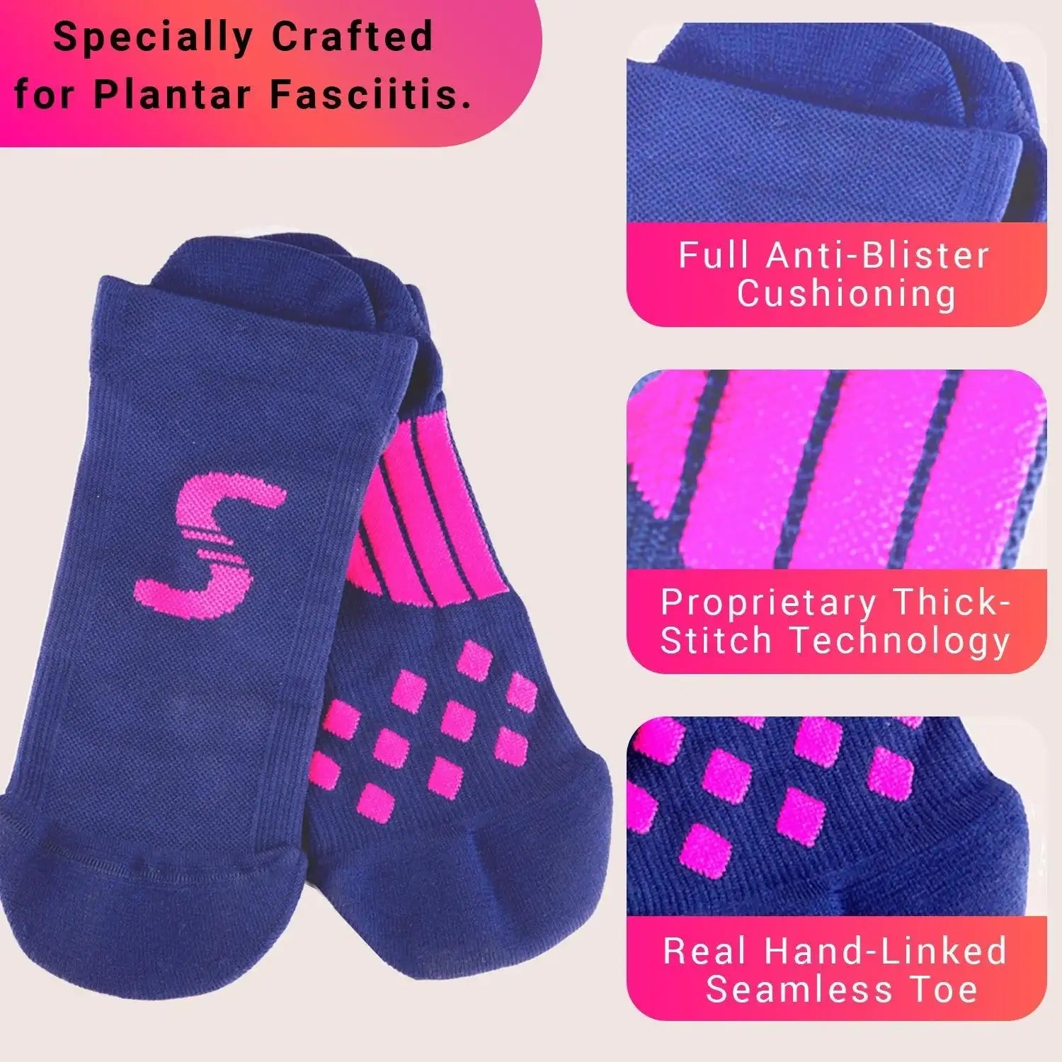 Premium Plantar Fasciitis Compression Socks with Advanced Arch Support (1 Pair) - Supply DME
