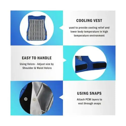 10-Hour Lightweight Ice Cooling Vest for Men & Women – Instant Relief for Heat Stress, Work, Sports, and Outdoor Activities - Supply DME