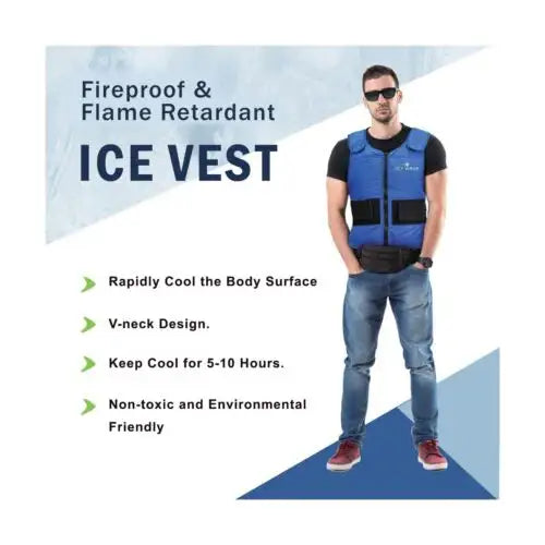 10-Hour Lightweight Ice Cooling Vest for Men & Women – Instant Relief for Heat Stress, Work, Sports, and Outdoor Activities - Supply DME