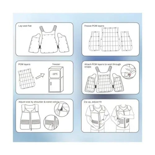 10-Hour Lightweight Ice Cooling Vest for Men & Women – Instant Relief for Heat Stress, Work, Sports, and Outdoor Activities - Supply DME